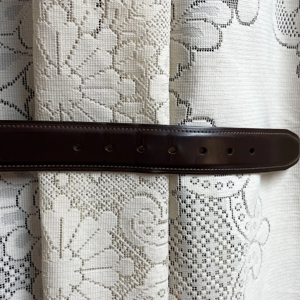 Columbia Dark Brown Leather Belt